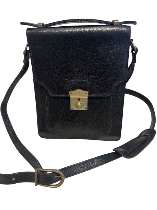 Lancaster Other - VTG Lancaster Paris Unisex Black Leather Satchel Crossbody Pristine Cond.